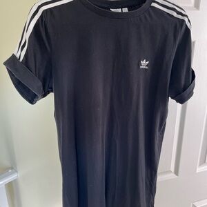 Adidas Black Tee with White Accents